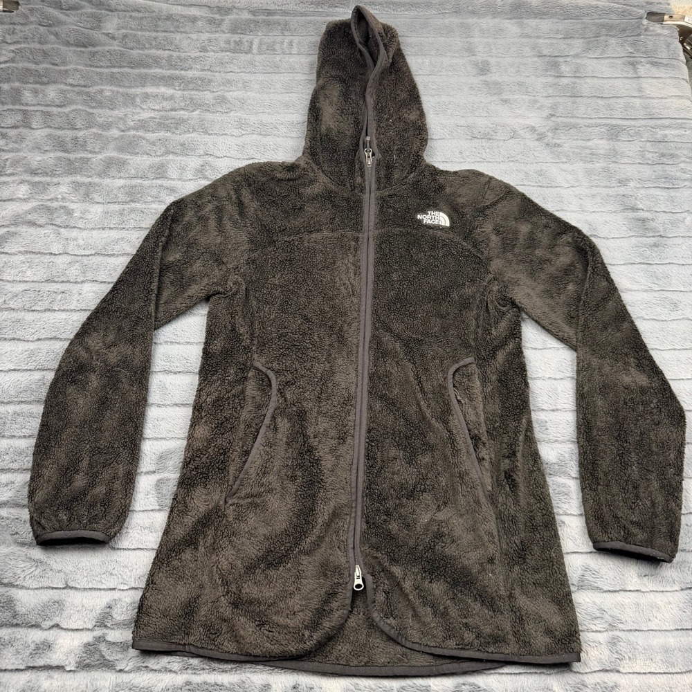 The North Face Osito Parka Womens Medium Black Full Zip Fleece Hooded Jacket